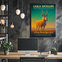 Saiga Antelope A Living Relic Poster