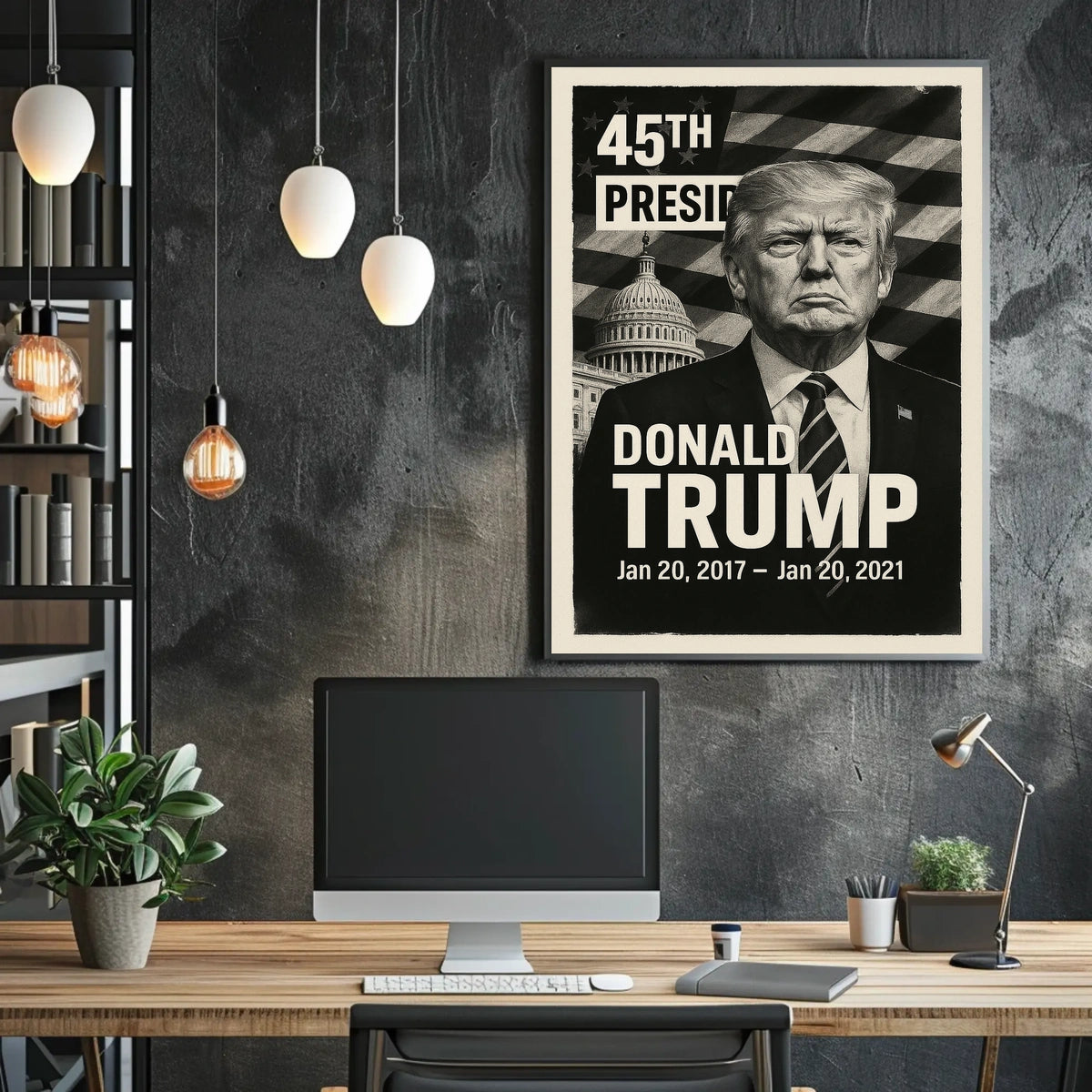 Donald Trump 45th President of the United States Digital Montaje Poster