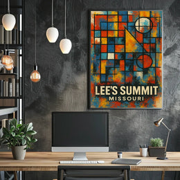 Lee's Summit Abstract Geometric Art Poster
