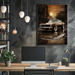 Classic Muscle in the City Poster PosterGoat
