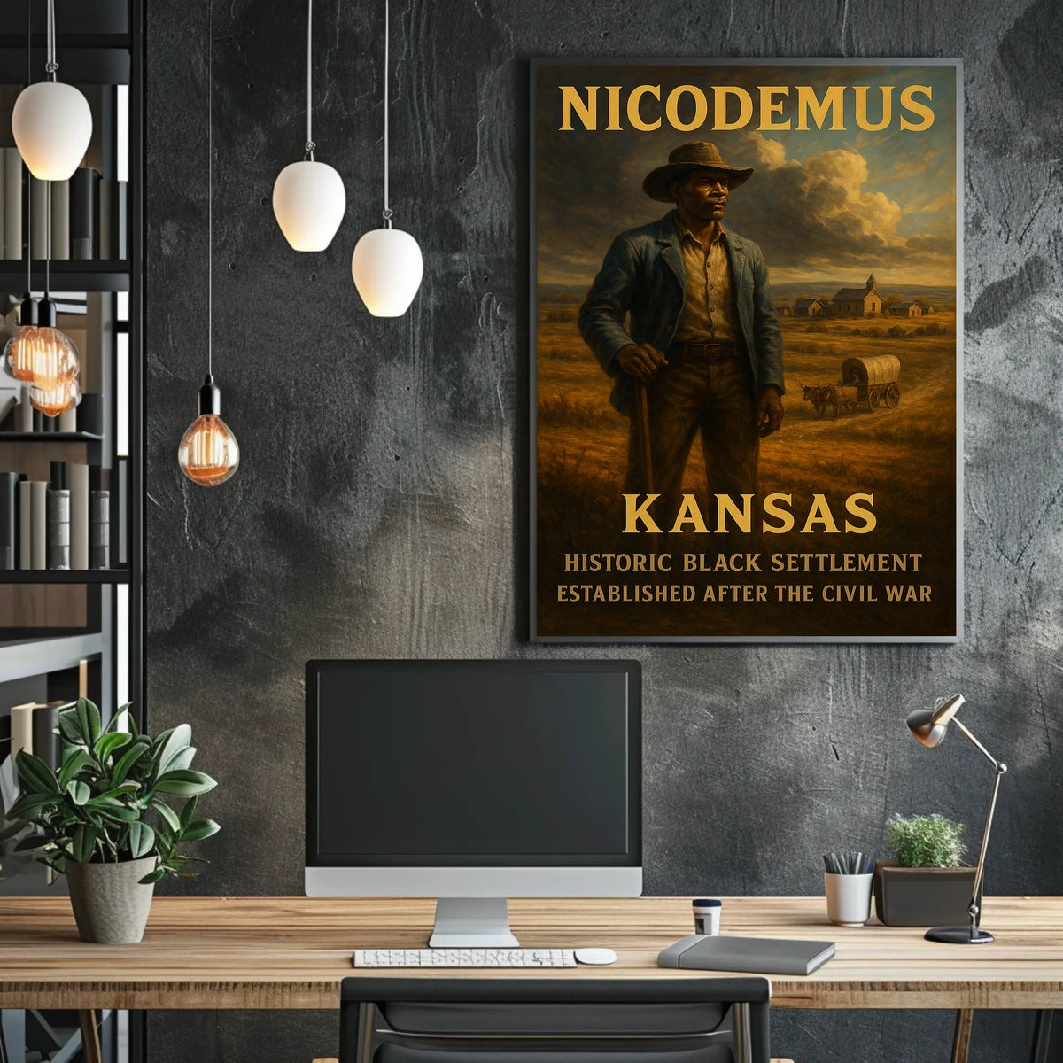 Nicodemus, Kansas Historic Black Poster