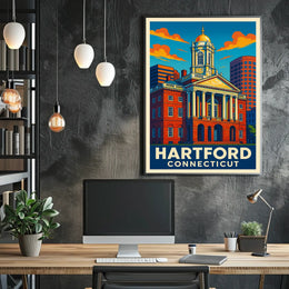 Hartford, Connecticut Architectural Heritage Poster
