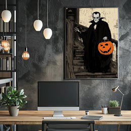 Vampire Halloween Gothic Artwork Sketch Poster