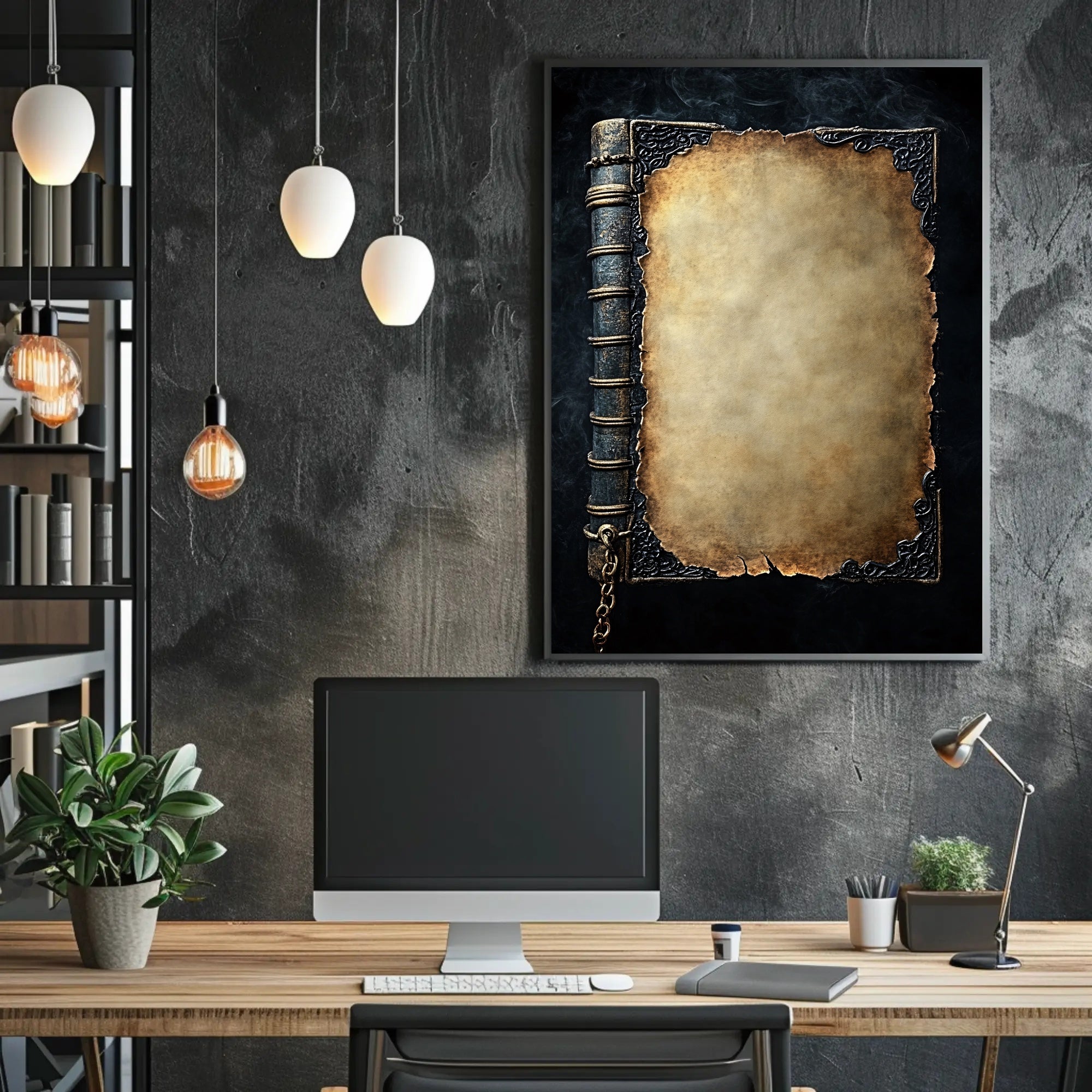 Antique Book Cover Design Poster