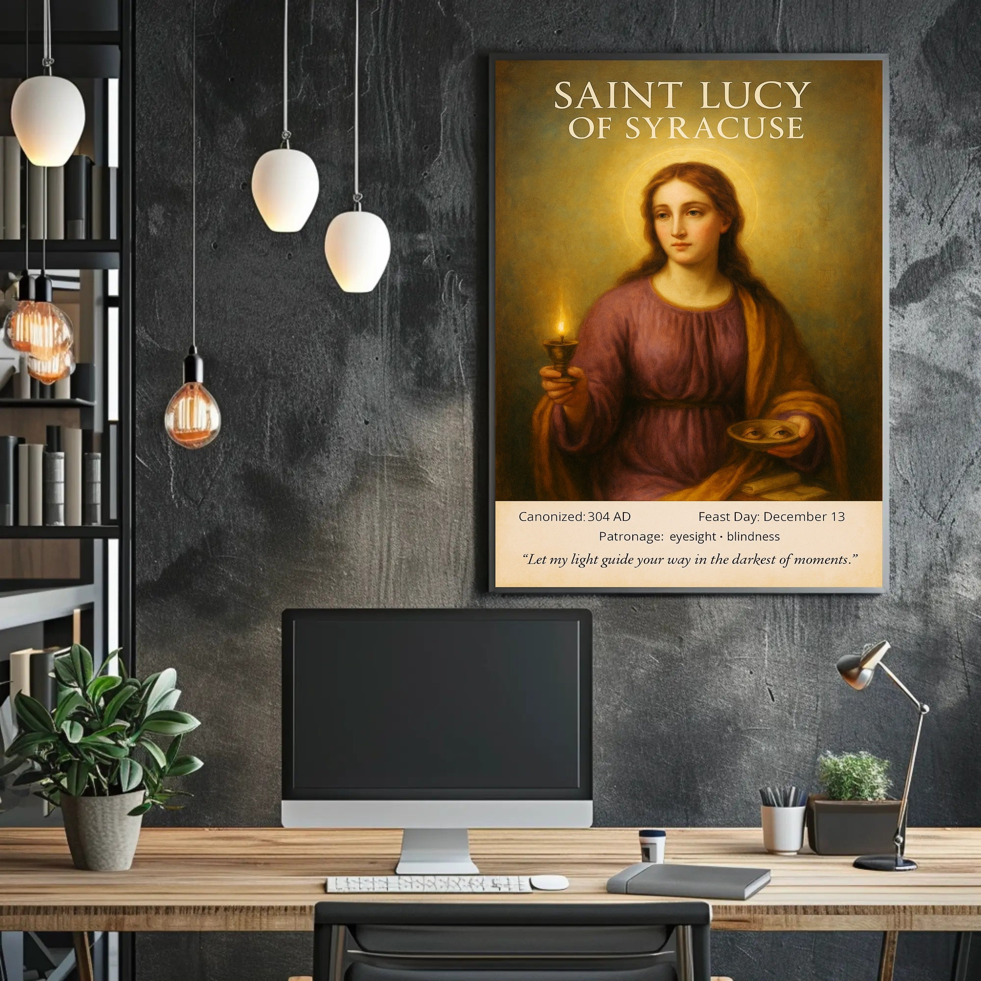 Saint Lucy of Syracuse Poster PosterGoat