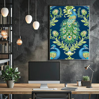 Majestic Peacock Elegance William Morris Art Poster