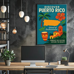 Puerto Rico Travel Adventure: Tropical & Cultural Heritage Travel Poster