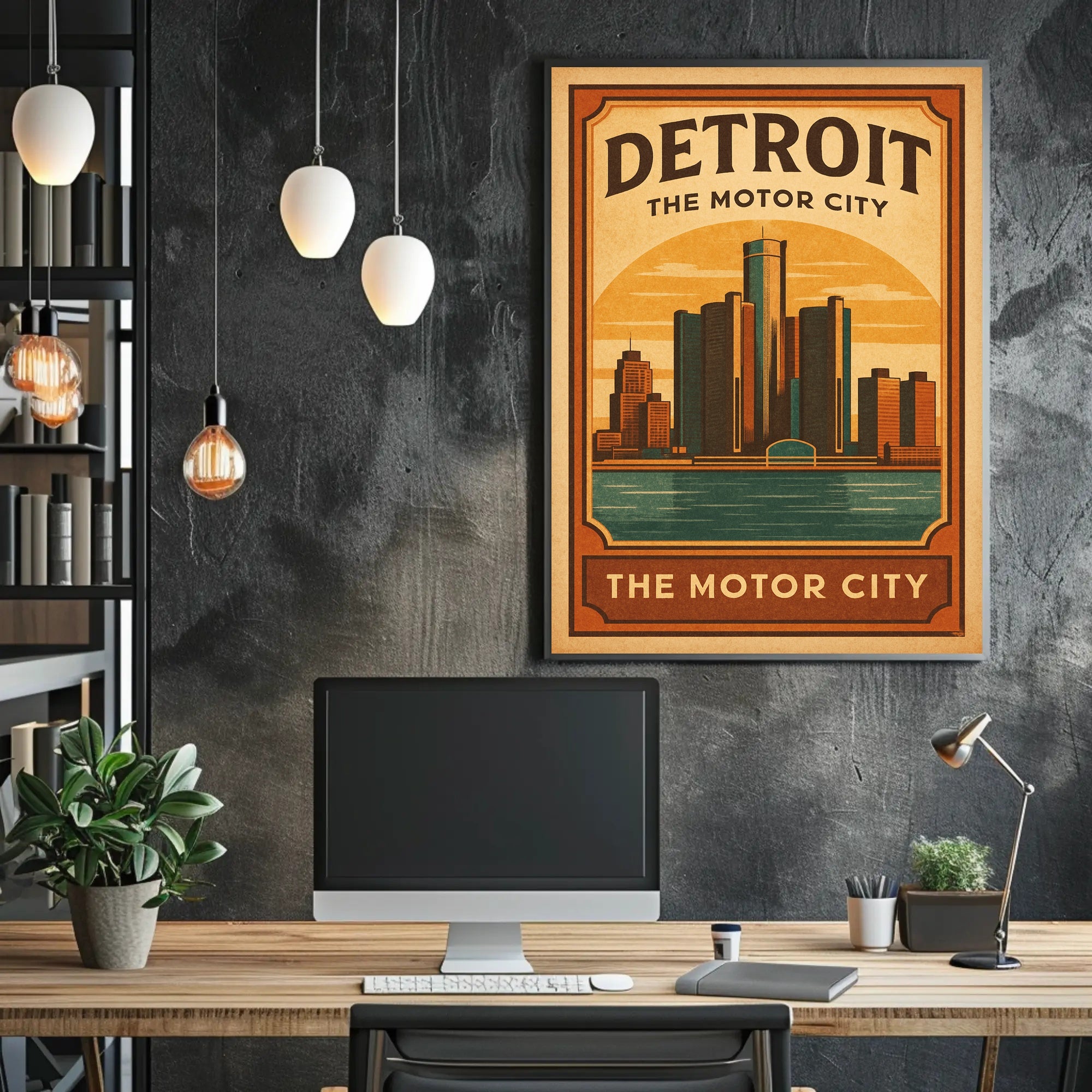Detroit The Motor City Poster