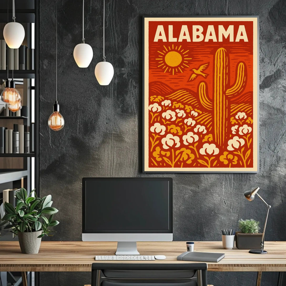 Alabama Vibrant Landscape Poster