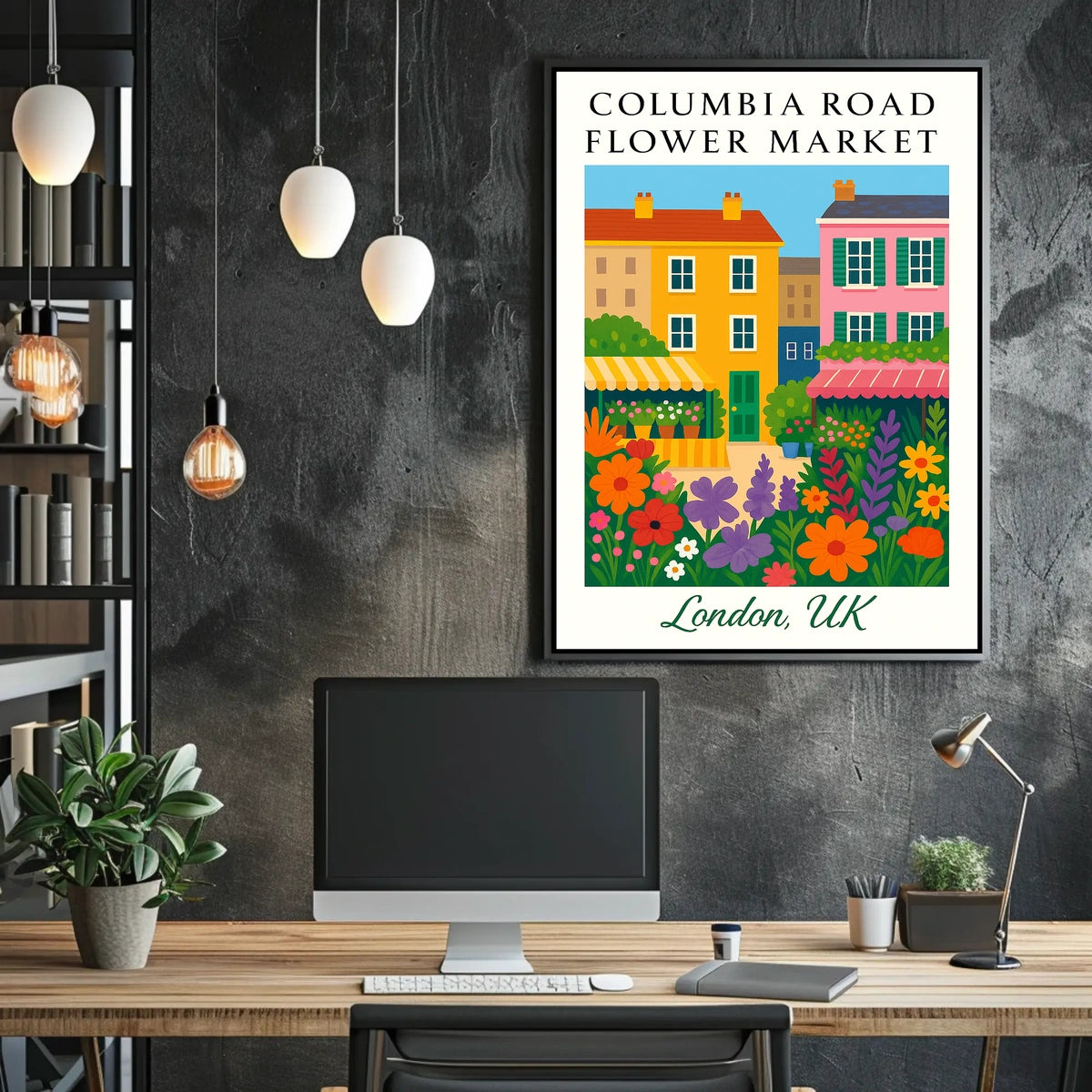 Columbia Road Flower Market Poster