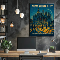 New York City The Never-Sleeping Metropolis Poster