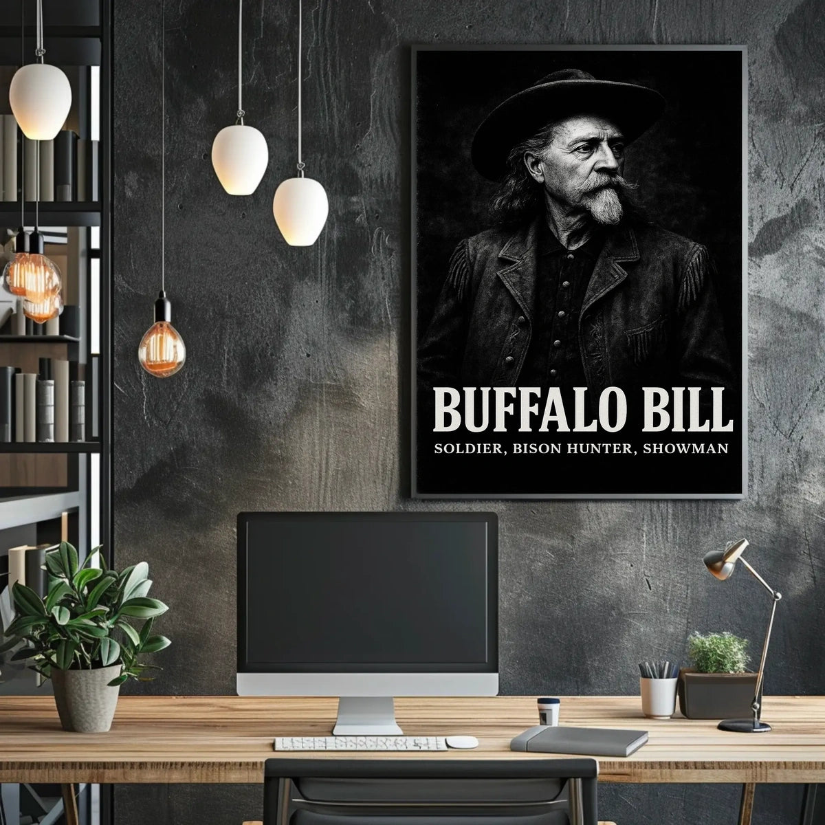 Buffalo Bill Vintage Poster Historic Western Heritage Art