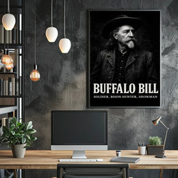 Buffalo Bill Vintage Poster Historic Western Heritage Art