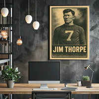 Jim Thorpe Iconic Athlete Poster