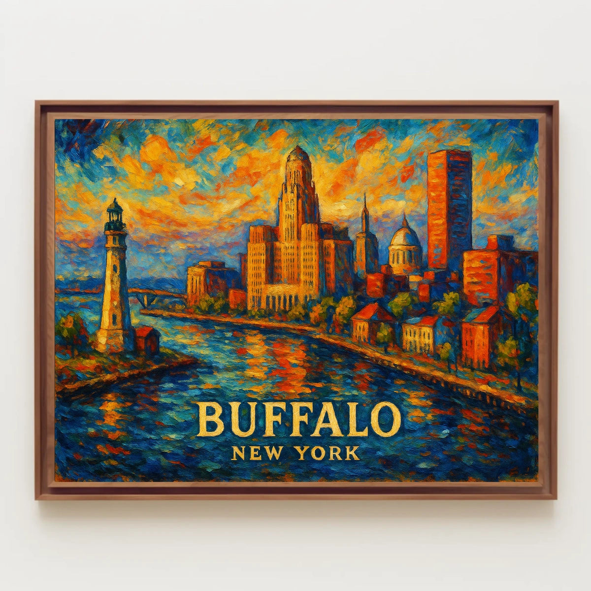 Buffalo, New York A Vibrant Cityscape Poster