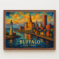 Buffalo, New York A Vibrant Cityscape Poster
