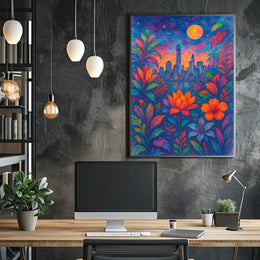 Cityscape In Bloom Poster