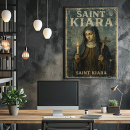 Saint Kiara: Vintage Religious Art Poster