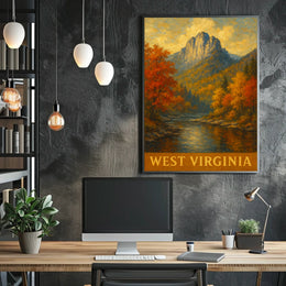 Vintage Autumn Splendor West Virginia Poster