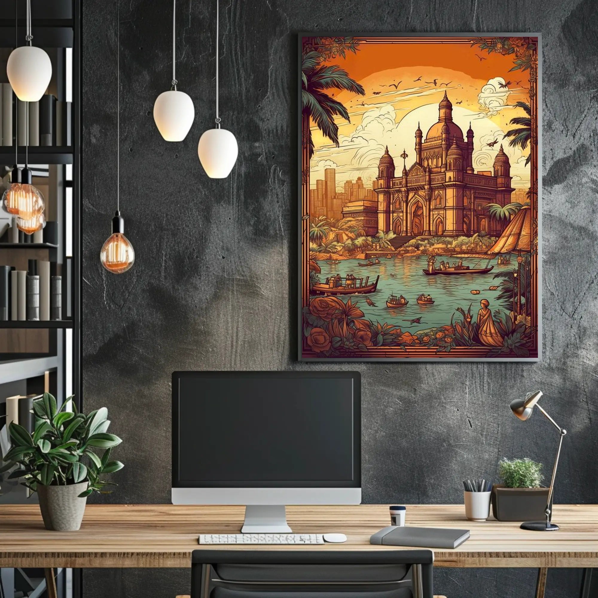 Majestic Sunset at the Gateway Poster