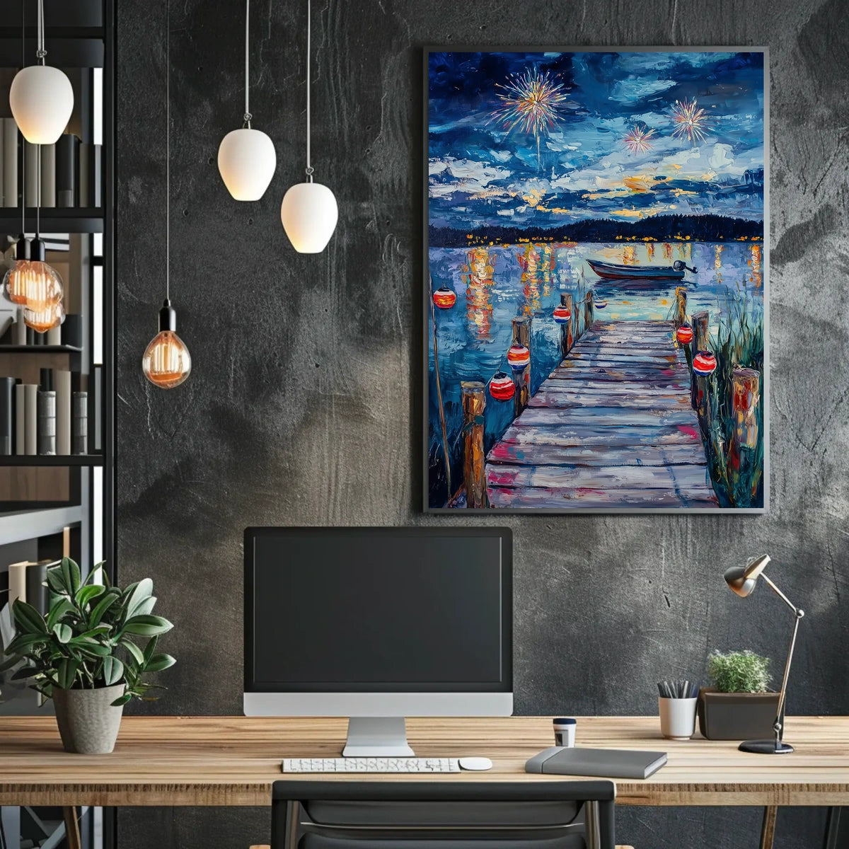peaceful lakeside Poster