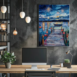 peaceful lakeside Poster