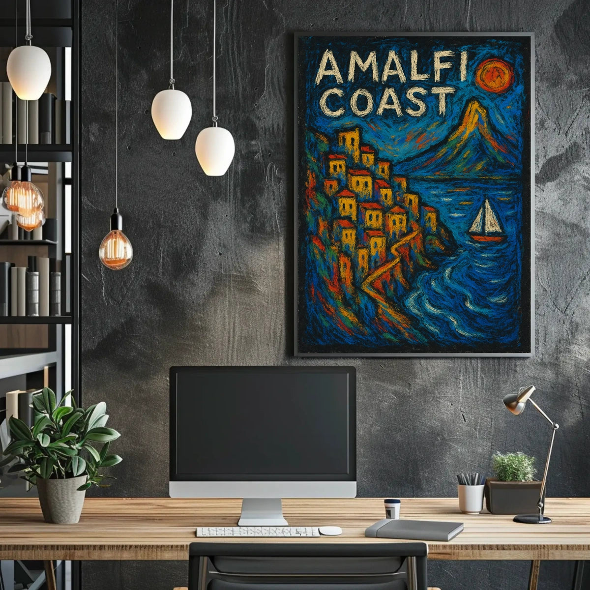 Amalfi Coast A Vibrant Escape Poster Wall Art 18x24