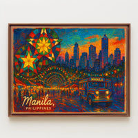 Manila, Philippines Vibrant Cityscape Poster