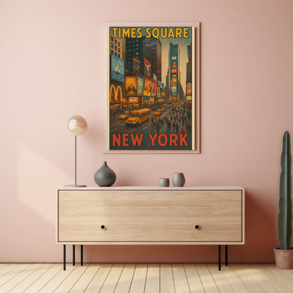 Times Square New York City Travel Poster
