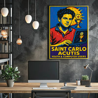 Saint Carlo Acutis Youth Computer Users Poster