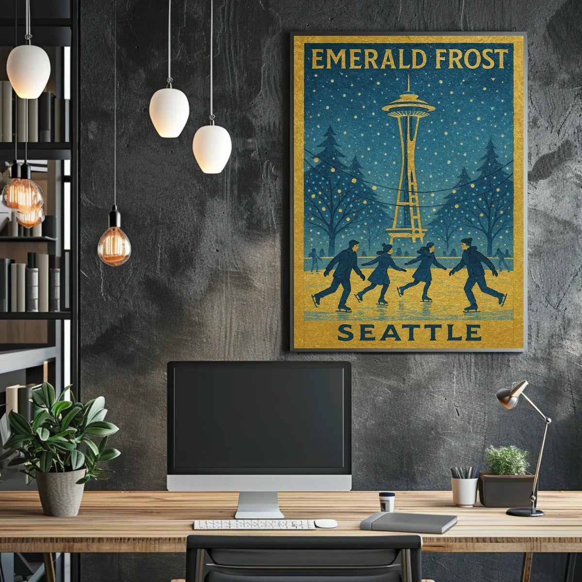 Emerald Frost Seattle Poster