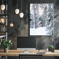 Winter Cabin In The Woods Poster