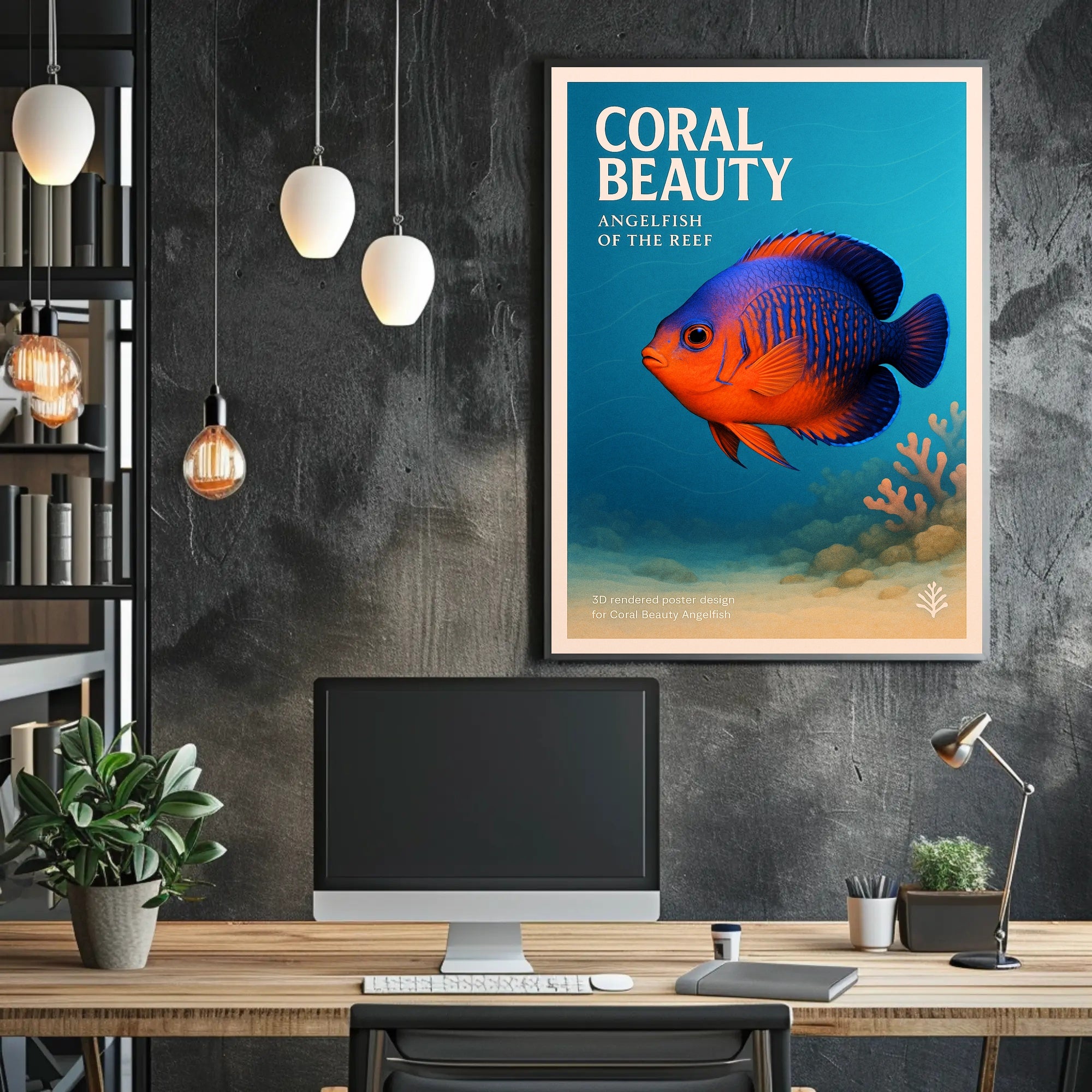 Coral Beauty Angelfish Poster PosterGoat