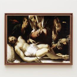Solemn 17th-Century Religious Art Theme Cultural Heritage Poster