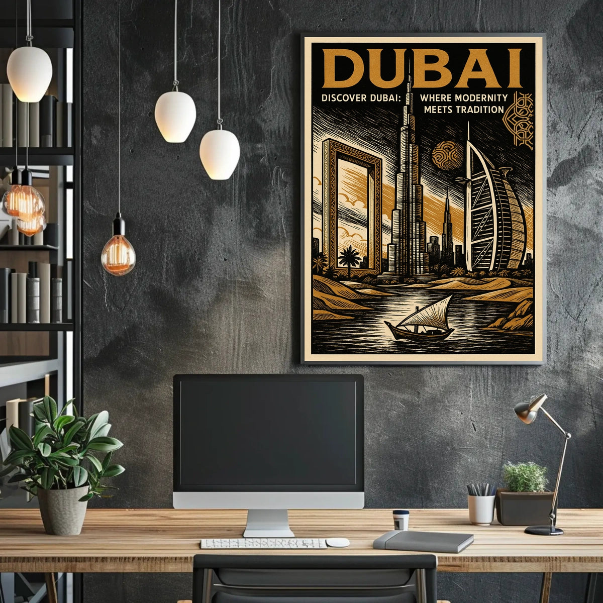 Dubai Poster Modernity Meets Tradition Wall Art For Home
