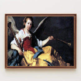 Renaissance Angel with Trumpets Fantasy or Mythology Poster