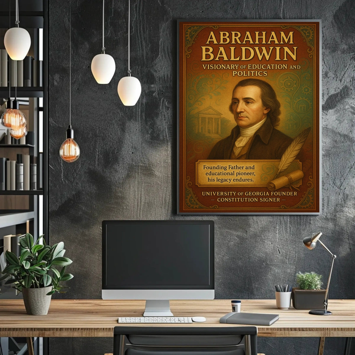 Abraham Baldwin Visionary of Education and Politics Poster