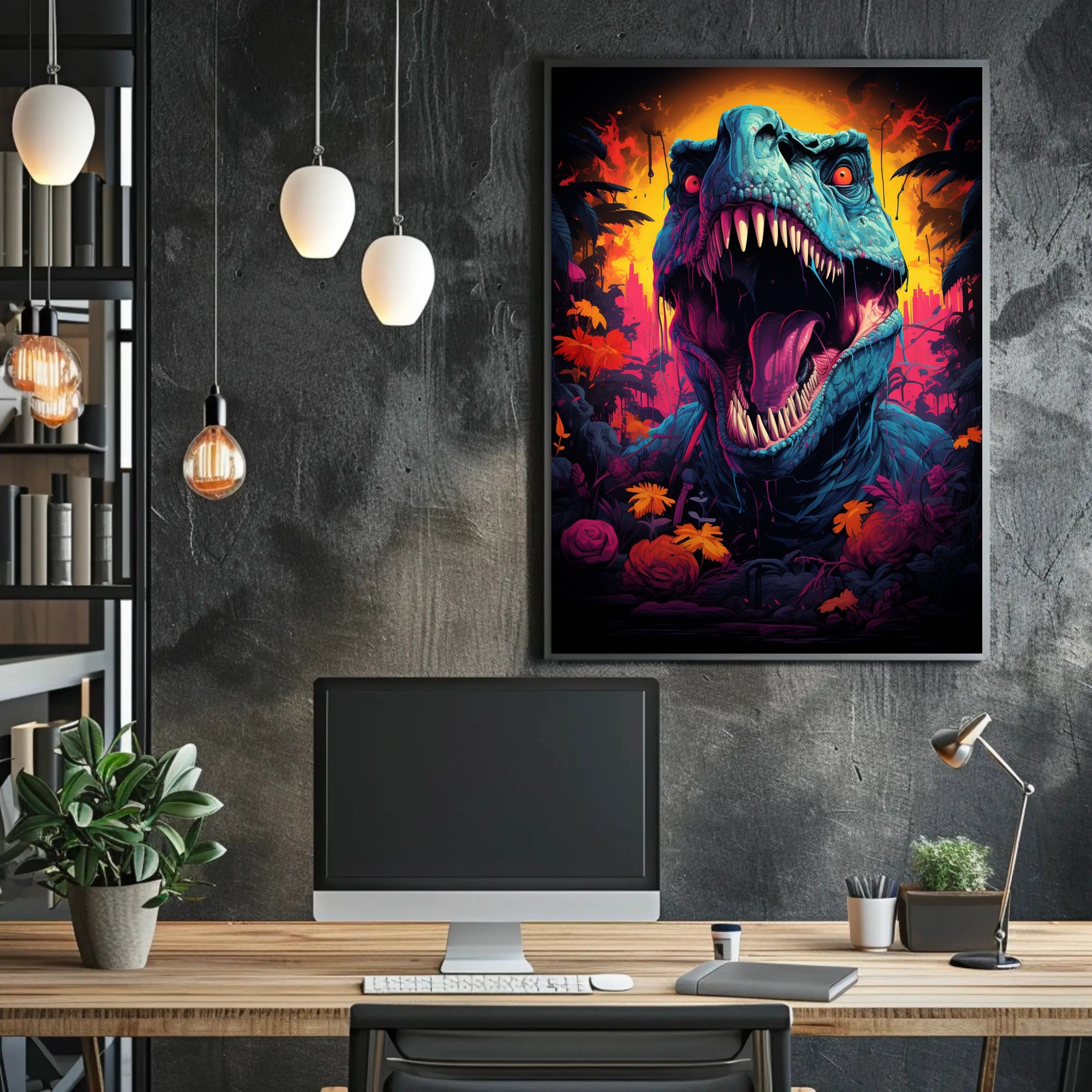 Roaring Jurassic Poster PosterGoat