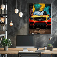 Vibrant Automotive Art Poster PosterGoat