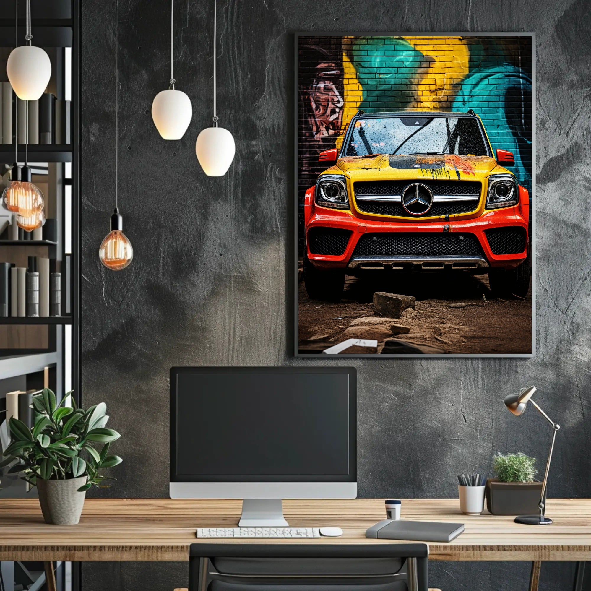 Vibrant Automotive Art Poster PosterGoat