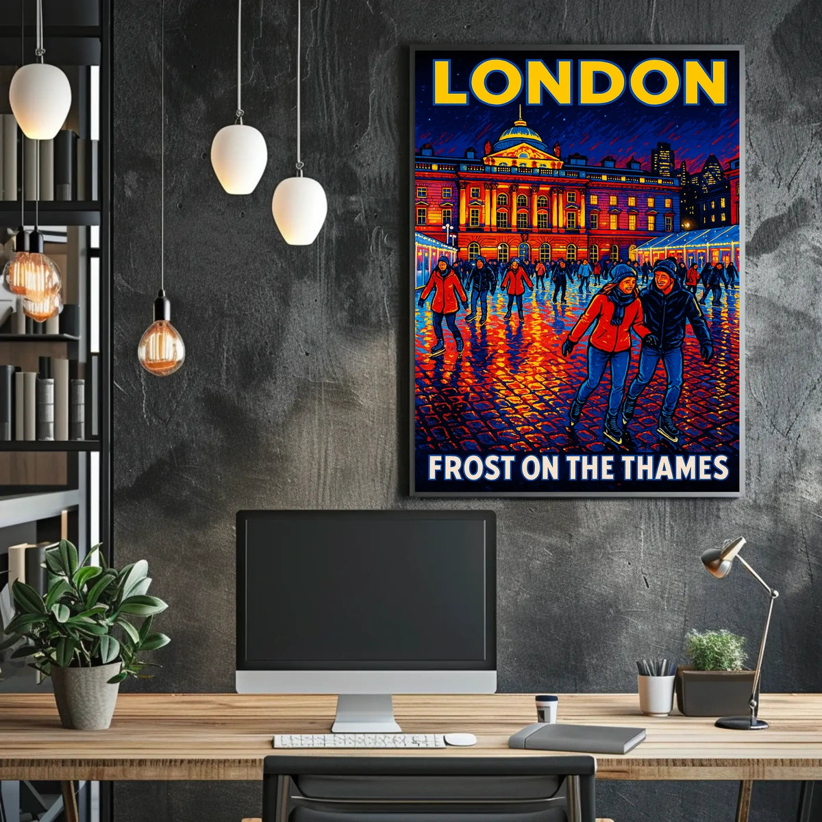 Frost On The Thames Poster