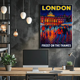 Frost On The Thames Poster
