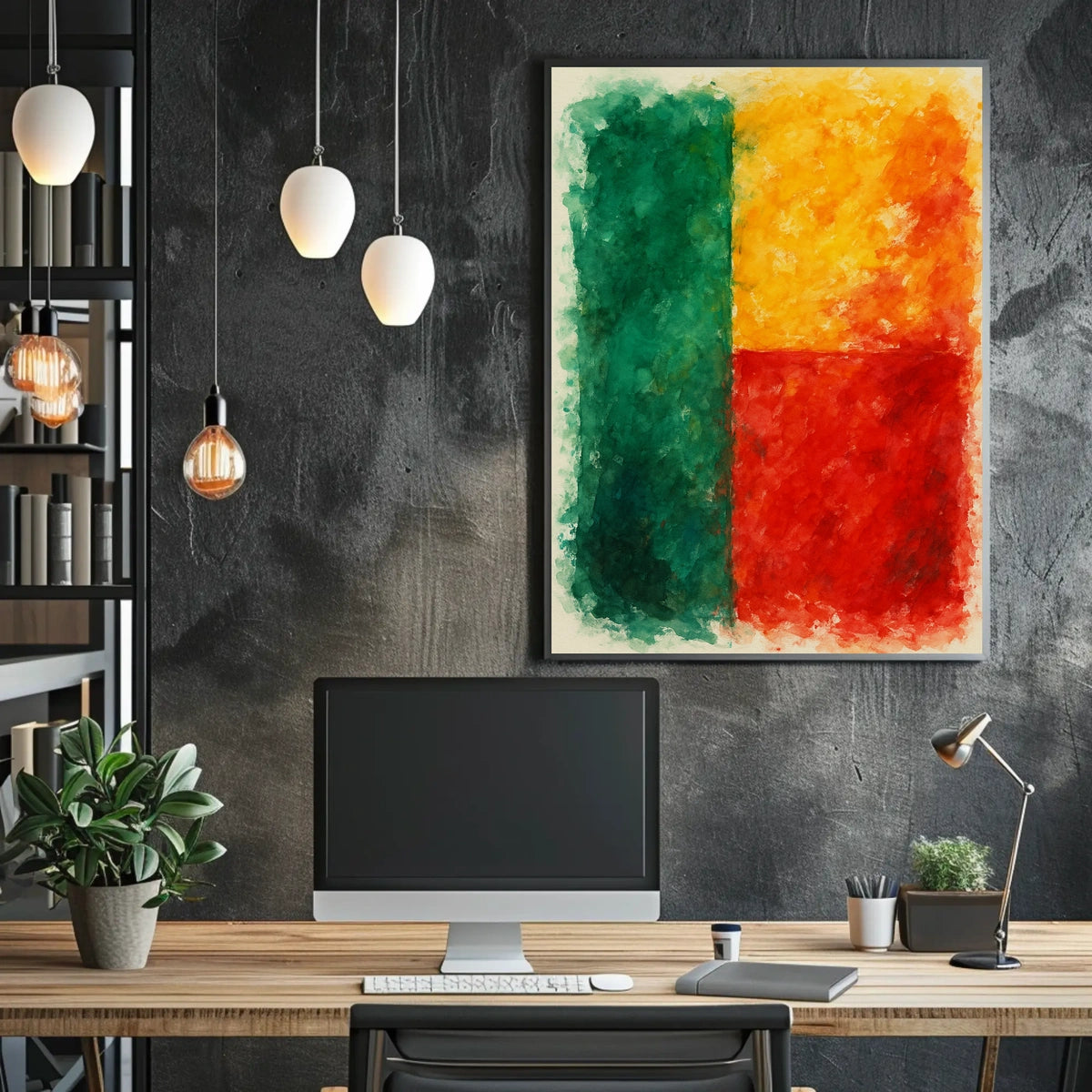 Vibrant Abstract Composition Abstract Poster
