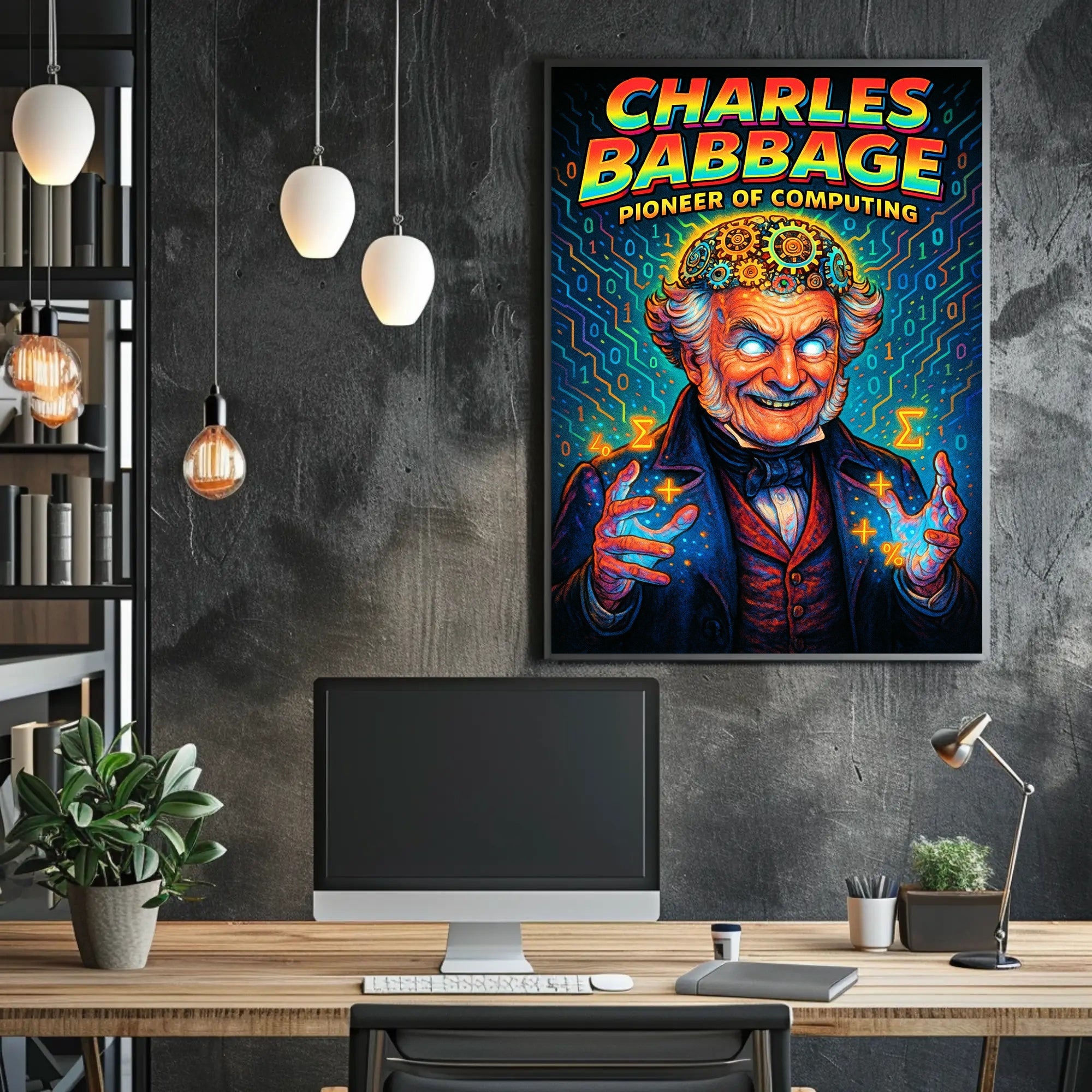 Charles Babbage Pioneer of Computing Poster PosterGoat