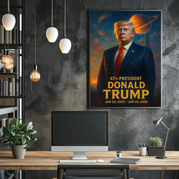 Trump Cosmic Visionary Collector Futurism Poster