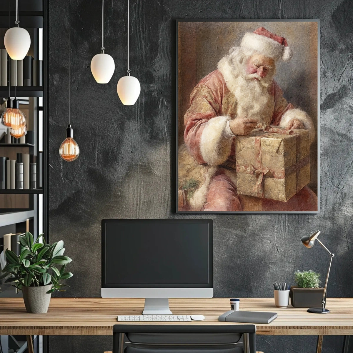 SantaS Gift Preparation Poster