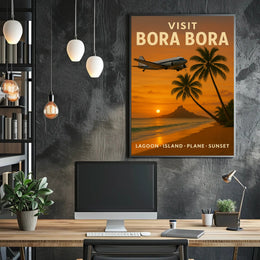 Bora Bora Sunset Adventure Travel Poster PosterGoat