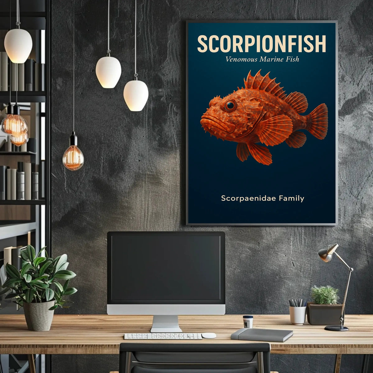 Scorpionfish Venomous Marine Fish Poster
