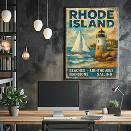 Rhode Island Coastal Charm Poster