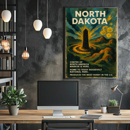 North Dakota Home of Teddy Roosevelt National Park Poster